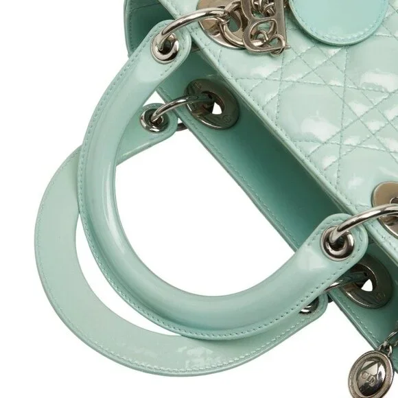 Dior Cannage 2-Way Shoulder Bag Mint Green - Picture 9 of 10